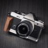 Handmade Wooden Handle Grip L Plate Alloy Base for OM System OM-3 Camera (Walnut + Silver Base) view 1