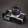 Handmade Wooden Handle Grip L Plate Alloy Base for OM System OM-3 Camera (Ebony+ Black Base) view 2