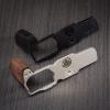 Handmade Wooden Handle Grip L Plate Alloy Base for OM System OM-3 Camera (Ebony+ Black Base) view 3