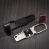 Handmade Wooden Handle Grip L Plate Alloy Base for OM System OM-3 Camera (Ebony+ Black Base) view 4