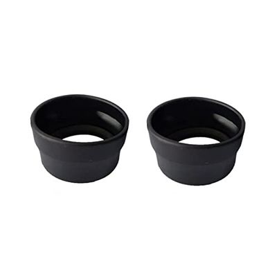 JOEBO Microscope Kit 1 Pair Rubber Eyepiece Hood Eye Cups Caps Eye Guards Inner Diameter 33-36 mm for Stereo Microscope Binoculars Telescopes Microscope Lens Adapters(Type E)