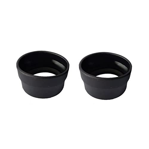 JOEBO Microscope Kit 1 Pair Rubber Eyepiece Hood Eye Cups Caps Eye Guards Inner Diameter 33-36 mm for Stereo Microscope Binoculars Telescopes Microscope Lens Adapters(Type E)