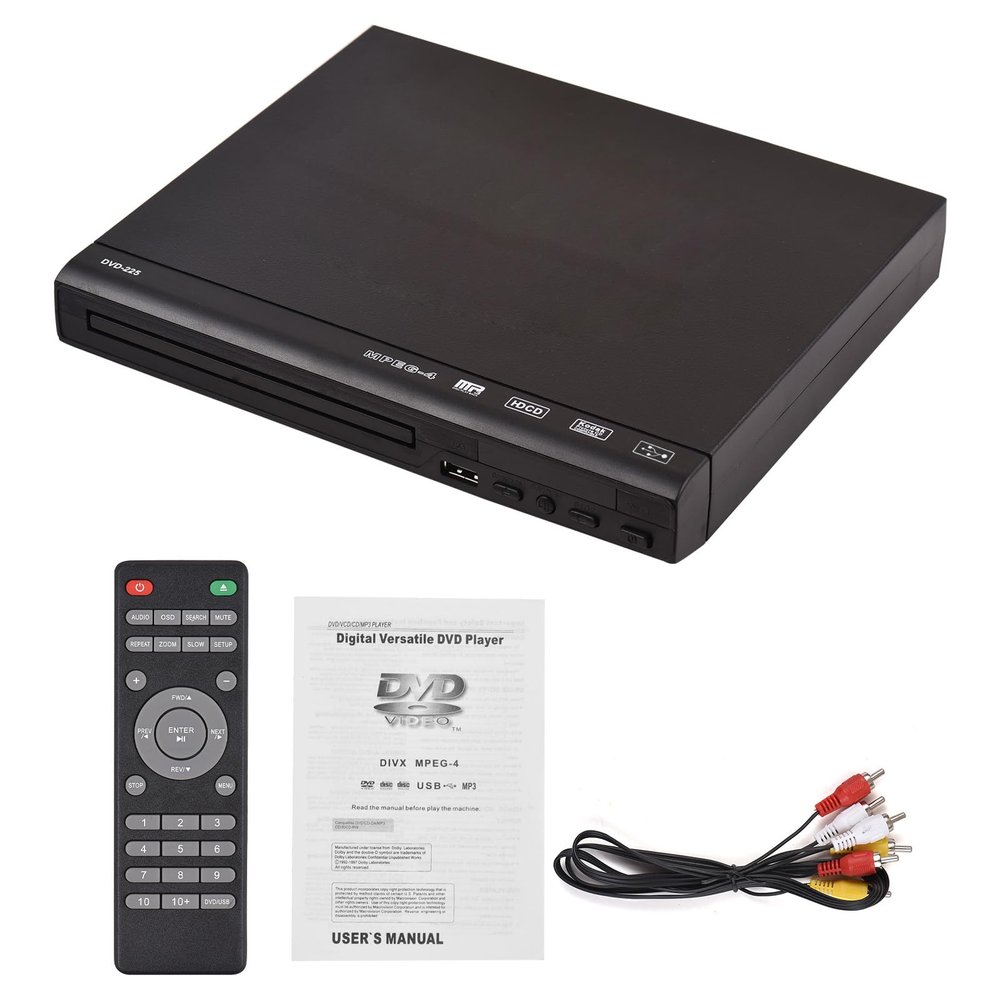 ACAGALA DVD-225 Home DVD Player DVD CD Disc Player Digital Multimedia Player AV Output with Remote Control