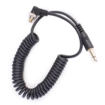 RSHuiOUXX Piece Elbow to 3.5mm Straight Male Flashing Sync Cable Cord for 580EXII 7D 5DII 50D 40D 30D 20D 10D D300S with Screw Lock