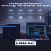 10G Web Managed Switch, 4x2.5G RJ45 + 10G RJ45 + 10G SFP Ports, LACP/VLAN/QoS, Fanless Metal, YuLinca Ethernet Switch for NAS/Gaming/8K Streaming view 2