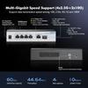 10G Web Managed Switch, 4x2.5G RJ45 + 10G RJ45 + 10G SFP Ports, LACP/VLAN/QoS, Fanless Metal, YuLinca Ethernet Switch for NAS/Gaming/8K Streaming view 3