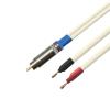 CHMIFTNX Active Subwoofer Speaker Cable 2 Bare Wire Head to Single Audio Cable Male OFC Gold-Plated Amplifier(White,1m) view 1