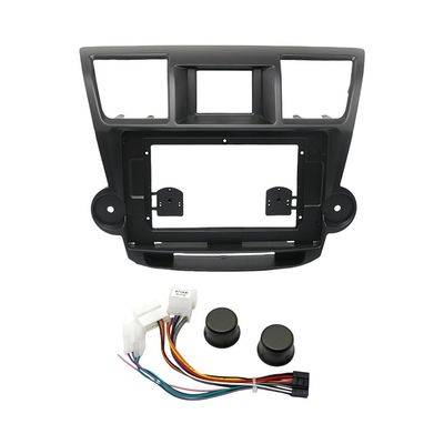 10 Inch Android 2 Din Car Multimedia Player Radio GPS Navigation Universal Stereo with Camera for Toyota Highilander 2009-2014 (Frame Cable)