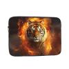 13 Inch Laptop Sleeve Bag Waterproof Shockproof Laptop Case Bags Lightweight Computer Skin Bag Cool Tiger in Flame Tablet Carrying Case view 1