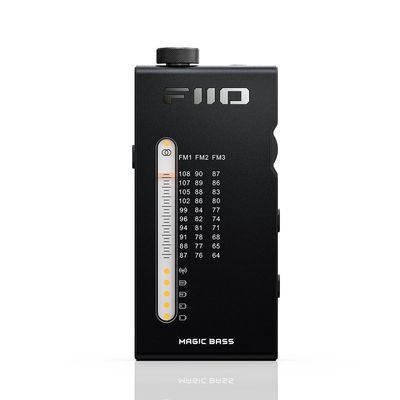 FiiO RR11 Portable HiFi FM Stereo Radio Receiver with Analog PVR Tuning, BASS+3D Sound Effects, 64MHz-108MHz (Black, Hi-Res Audio Certified)