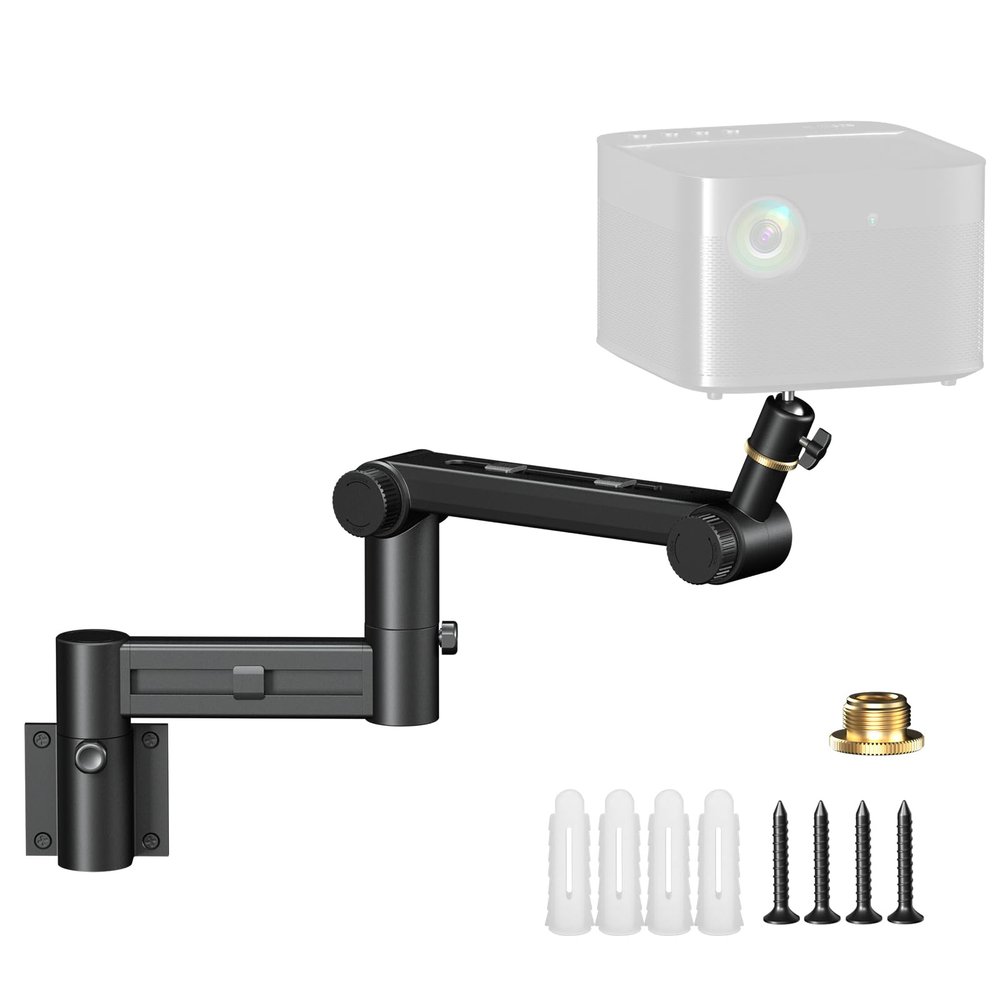 Aokeo Projector Wall Mount, 360 Adjustable Projector Stand Wall Mount for Cameras,projectors,VCRs,CCTV