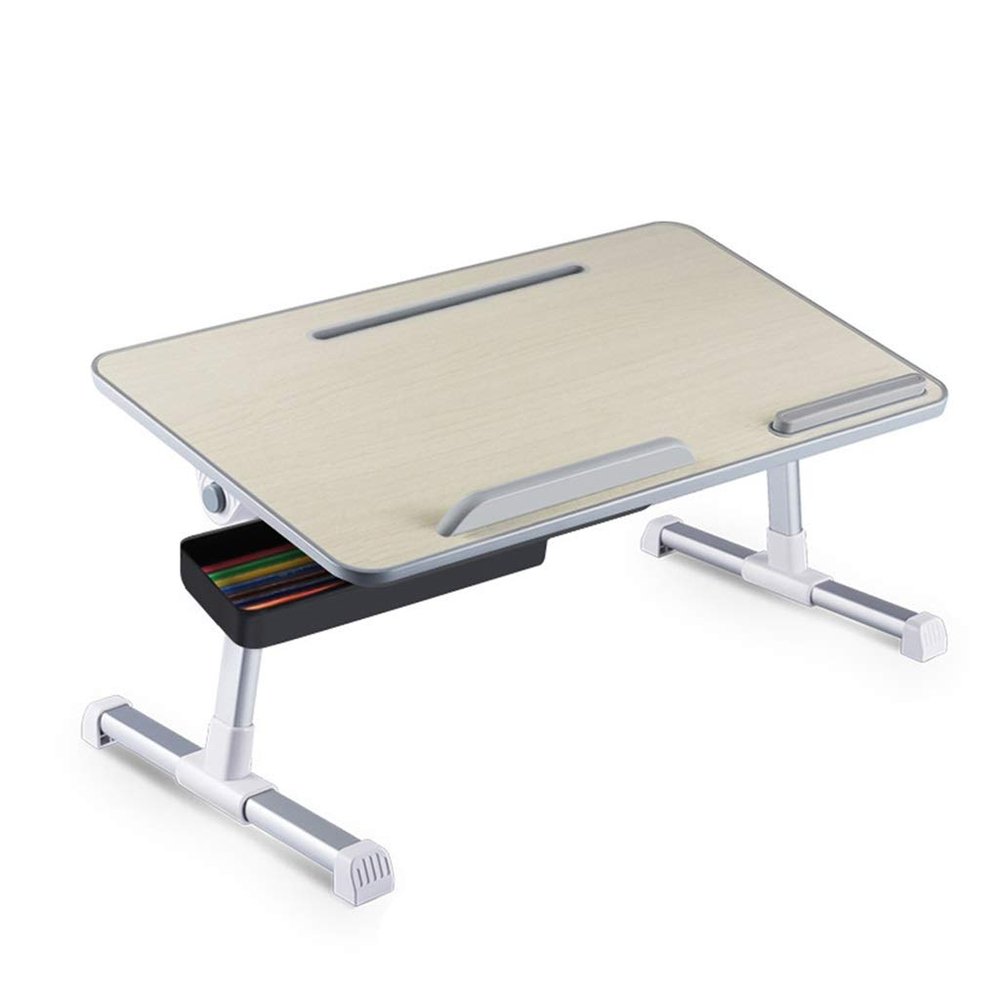 Adjustable Portable Folding Laptop Desk Computer Table Stand Tray for Bed Useful Side Tables Furniture Living Room Table Efficency (C)