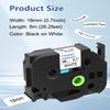 Cruxer 1 Pack Compatible for P-Touch TZe-241 TZe241 18mm 3/4" 0.7" Label Tape Black on White Tape Replacement for Ptouch PTD400AD D450 D600 PTP700 P750W PTH500LI PT1810 1880C 2730 2030 Label Maker view 2
