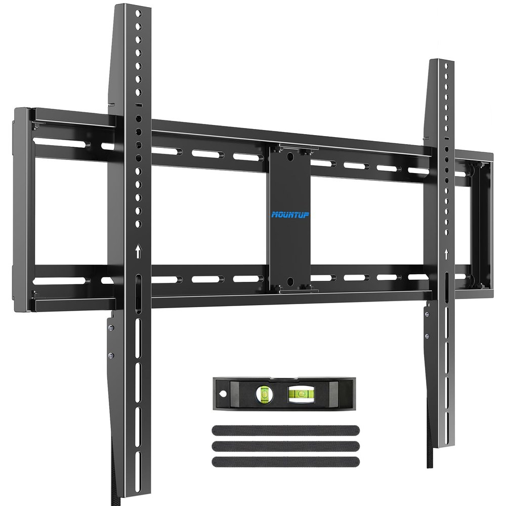 MOUNTUP Fixed TV Wall Mount for Most 50-100" TVs, 1.3 Slim Low Profile TV Mount with Level Design, Heavy Duty Mount for Large TVs, Fits 16"-32" Studs, Max VESA 800x600mm 199 LBS Loading MU0093