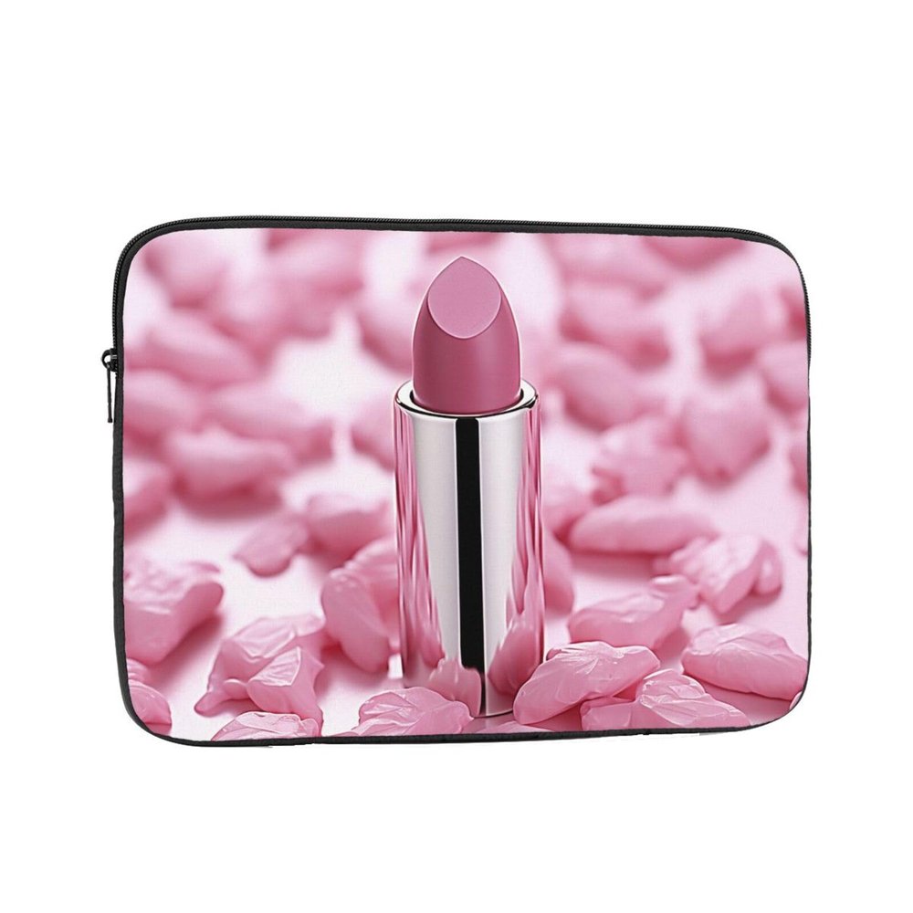 10 Inch Laptop Sleeve Bag Waterproof Shockproof Laptop Case Bags Lightweight Computer Skin Bag Pink Lipstick Pattern Tablet Carrying Case