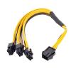 YWZBQL Wen ST PCI Express 6Pin Female 1 to 3 Male Power Supply Cable Y Spiltter PCI-e Graphics Card 6 Pin Port Multiplier for Mining Machine view 2