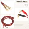 12 Awg Speaker Cable With Banana Plugs And Gold-Plated Connectors For Audio Systems, 10 Feet view 3