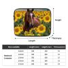 12 Inch Laptop Sleeve Bag Waterproof Shockproof Laptop Case Bags Lightweight Computer Skin Bag Horse and Sunflower Tablet Carrying Case view 4