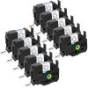 Cruxer 10 Pack Compatible for P-Touch TZe-241 TZe241 18mm 3/4" 0.7" Label Tape Black on White Tape Replacement for Ptouch PTD400AD D450 D600 PTP700 P750W PTH500LI PT1810 1880C 2730 2030 Label Maker view 1