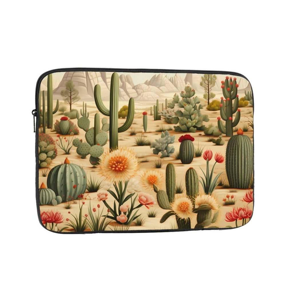 12 Inch Laptop Sleeve Bag Waterproof Shockproof Laptop Case Bags Lightweight Computer Skin Bag Cactus and Other Patterns Tablet Carrying Case