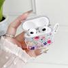Cute AirPods 3rd Gen Clear Case, Girly Flower Design Soft TPU Protective Shockproof Kawaii Airpods 3rd Generation Skin Cover with Cleaner Kit & Keychain Girls Women for Apple iPod 3 Gen view 2
