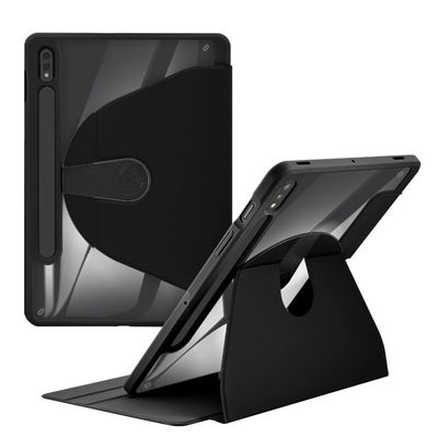 Tablet Travel Case Compatible with Samsung Galaxy Tab A9 8.0 Inch Model 2023 (SM-X115), 360 Rotating Stand Compatible with Smart Tablet, Hard PC Back Cover, Slim Case, Ri