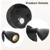 2 Pcs 12V Led Touch-Control Reading Lights with USB Charger for Rv, Boat, Camper, Caravan, Adjustable Wall-Mount Lamp, 350 Rotating & 3 Color Settings view 2