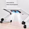 Adjustable Laptop Stand Lap Desk with Mouse Pad Ergonomic Height Angle Tilt Aluminum Table with Fan Folding Portable Computer Table view 4