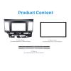 2 DIN In Dash Panel Trim Frame Installation Kit Car Stereo Radio Fascia Compatible with Fortis Lancer Face Plate view 3