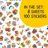 100pcs Golden Retriever Stickers Waterproof Decals for Water Bottles Laptop Luggage Computer Scrapbooking Teens Adults Girls Kids Funny Party Birthday Decorations view 2