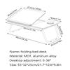 Adjustable Laptop Bed Desk,Cup Holder/Baffle/Folding Leg Portable Multifunctional Bed Tray Table,Writing Eating Bed Table Write (Pink 21.7inchs) view 2