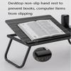 Adjustable Laptop Bed Desk,Cup Holder/Baffle/Folding Leg Portable Multifunctional Bed Tray Table,Writing Eating Bed Table Write (Pink 21.7inchs) view 4