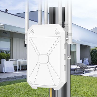 AX3000 WiFi Extender Signal Booster Outdoor WiFi 6 Extender, Wireless Gigabit Access Point Outdoor, IP67 Weatherproof, PoE Power Supply, for Starlink, Camera, Garage, Farm, Yard, RV, Campsite