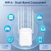 AX3000 WiFi Extender Signal Booster Outdoor WiFi 6 Extender, Wireless Gigabit Access Point Outdoor, IP67 Weatherproof, PoE Power Supply, for Starlink, Camera, Garage, Farm, Yard, RV, Campsite view 3