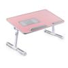 Adjustable Laptop Stand Bed Desk,USB Cooling Fan/Soft Hand Rest/Folding Leg Portable Bed Tray Table,Dining Work Writing Write view 1