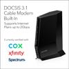 NETGEAR Nighthawk Modem Router Combo (CAX30) DOCSIS 3.1 Cable Modem and WiFi 6 Router - AX2700 2.7 Gbps - Compatible with Xfinity, Spectrum, Cox, and More - Gigabit Wireless Internet (Renewed) view 3