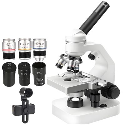 ddingsmafosee Microscope for Adults Kids,A Microscope That Can Be Connected to A Mobile Phone,Computer, and Projection Screen,40x-2000x Monocular Microscope for Home School Lab, 2 Led Lights