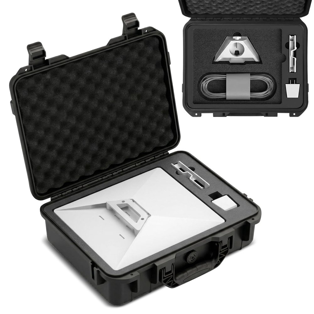 TNP Hard Travel Case for Starlink Mini, Protective Carrying Case, Black