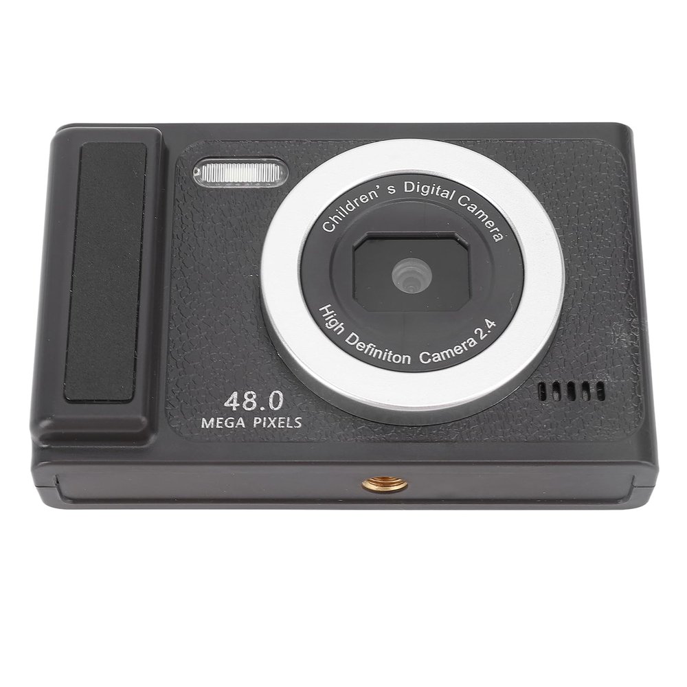 Digital Camera 48MP 1080P 8X Zoom Auto Focus Built in Fill Light 2.4 Inch Screen Compact Students Camera for Daily Travel (Black)