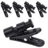 5 Pack Headphone Wire Clips Headset Cord Clip Earbud Cable Clips Black Earphone Cable Cord Clamp Hooks Collar Clothing Clip, Fixed Cables on The Clothes, for 2-4mm Wire view 1