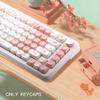 AKepopery 134 Keys PBT Japanese Keycaps, MOA Profile Sakura Pink Themed, 5 Side Dye Sublimation Keycaps Suitable for Mechanical Keyboard view 2
