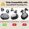 [2 Pack] easyBee Case Compatible with SoundPEATS PearlClip Pro Open-Ear Bluetooth Headphone Charging Cover with 2 Keychain, Soft Liquid Silicone Ultra Thin Shockproof Protective Kit - Black and Blue view 2