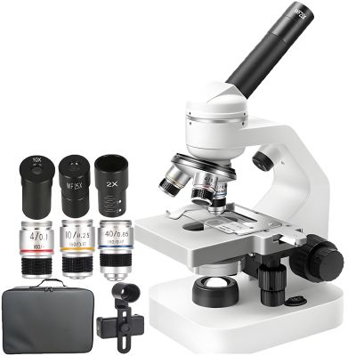 ddingsmafosee Compound Microscope for Adults & Kids-40x-2000x Hd Biological Microscope,Ebc Optical Coated Lenses Monocular Microscope,for Students,Schoollab & Home Education,with Mobile Phone Holder