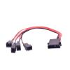 YWZBQL Wen ST IDE Male Port 1 to 4 Ways 3Pin Fan Male Port Cable D Plug to3 Pin Cooler Y Splitter Power Supply Cable 12V view 1