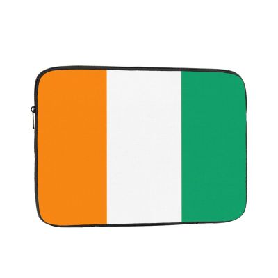 15 inch Laptop Case  Flag of Cote D'Ivoire Full-Print Canvas Handbag, Slim & Lightweight Computer Sleeve for Men and Women