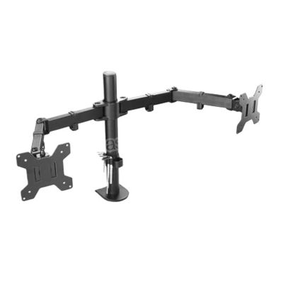ADPVRLUQ MS02 Desk Clamp Full Motion 360 Degree Dual Monitor Stand 10"-27" LCD LED Monitor Mounting Arm 8kg per Head