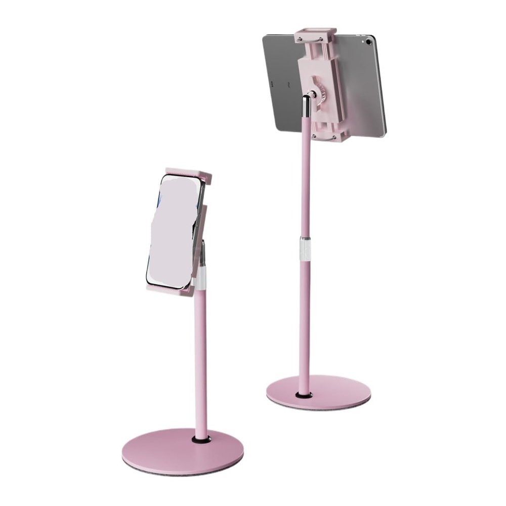 ADPVRLUQ Portable Monitor Stand Height Adjustable Vesa Monitor Stand Freestanding Low Profile Desk Stand Up to 18"(Clip Version-02)