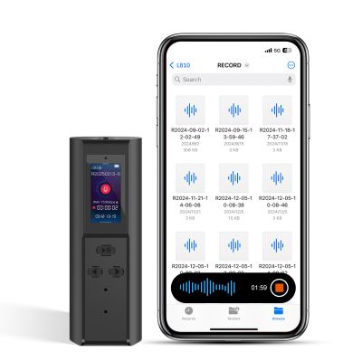 128GB Voice Activated Recorder with Playback: Magnetic Audio Recorder with AI Noise Cancellation, 220 Hours Continuous Recording, Recording Device for Lectures Meetings Interviews Classroom