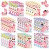 32 Pcs Axolotl Make a Face Sticker Make Your Own Cute Axolotl Stickers Cartoon Pink Animal Vinyl Waterproof Stickes for Birthday Party School Activity view 1