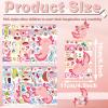 32 Pcs Axolotl Make a Face Sticker Make Your Own Cute Axolotl Stickers Cartoon Pink Animal Vinyl Waterproof Stickes for Birthday Party School Activity view 2